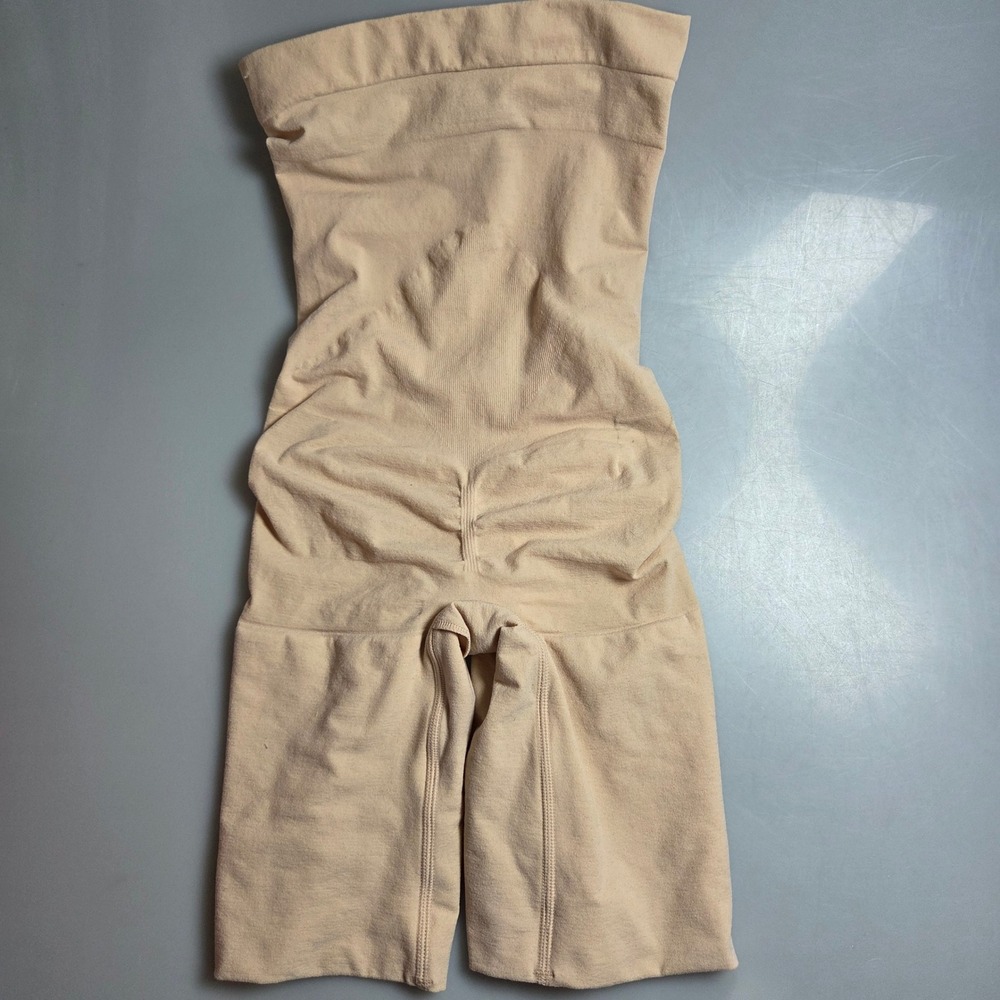 Spanx Higher Power Short High Waisted Shapewear Nude Beige Small 2745 - Picture 2 of 4